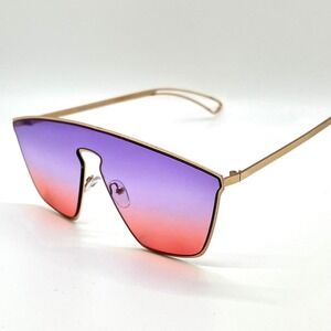 Shield Sunglasses Purple Pink‎ Gradient Lens Fashion Visor Sunnies UV400 Protect
